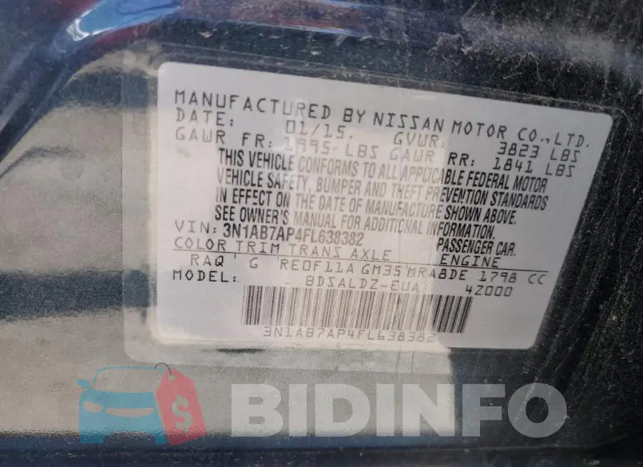 3N1AB7AP4FL638382 Photo# 12