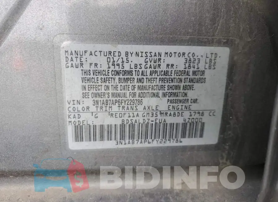 3N1AB7AP6FY229786 Photo# 12