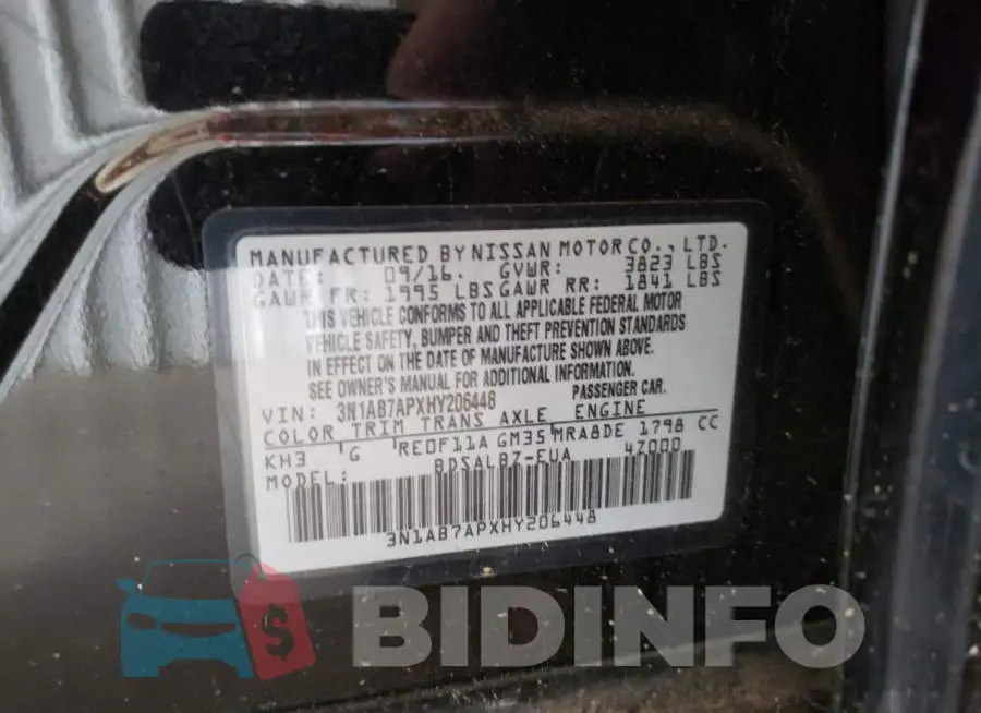 3N1AB7APXHY206448 Photo# 12