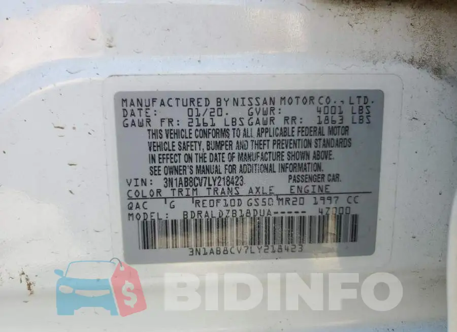 3N1AB8CV7LY218423 Photo# 12