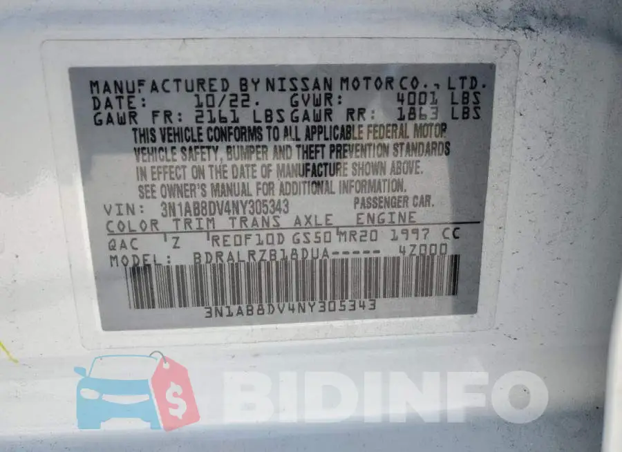 3N1AB8DV4NY305343 Photo# 13