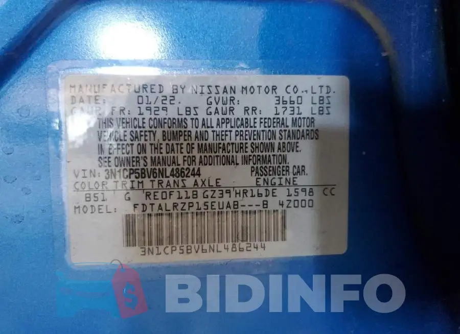 3N1CP5BV6NL486244 Photo# 12