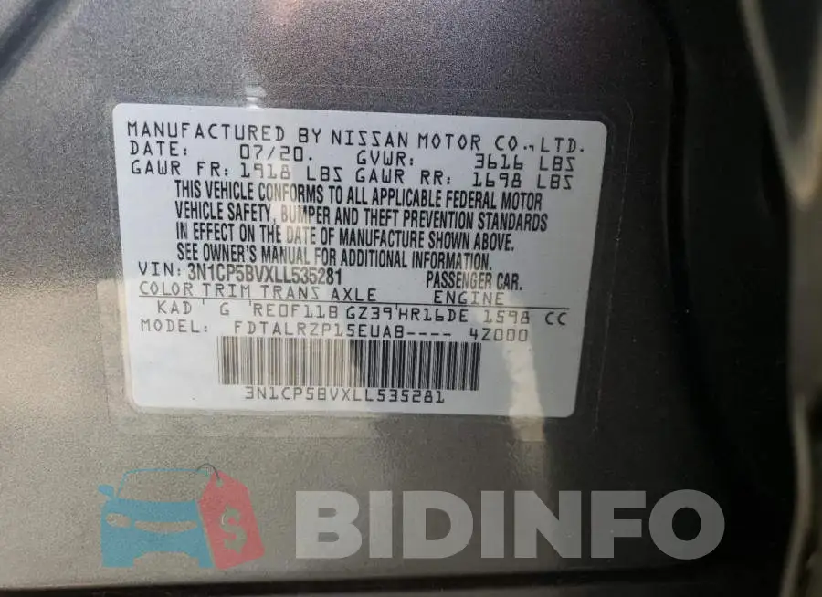 3N1CP5BVXLL535281 Photo# 13