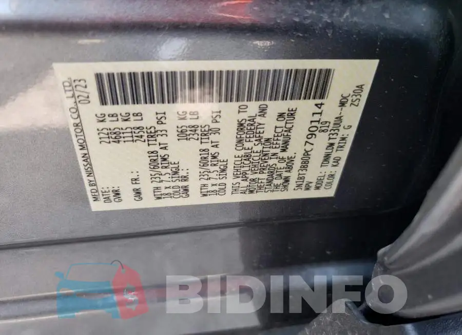 5N1BT3BB0PC790114 Photo# 13