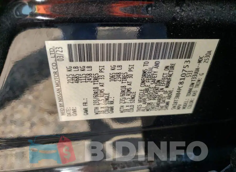 5N1BT3BB4PC810753 Photo# 13