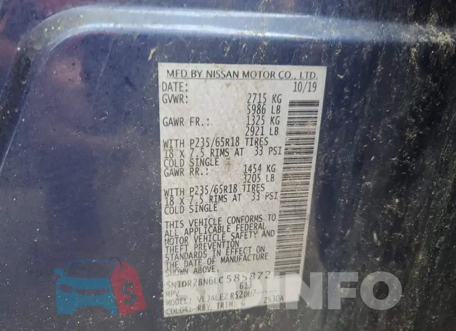 5N1DR2BN6LC585872 Photo# 12