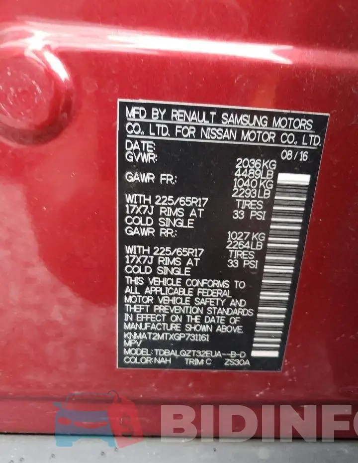 KNMAT2MTXGP731161 Photo# 12