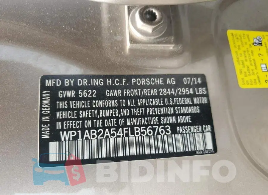 WP1AB2A54FLB56763 Photo# 12