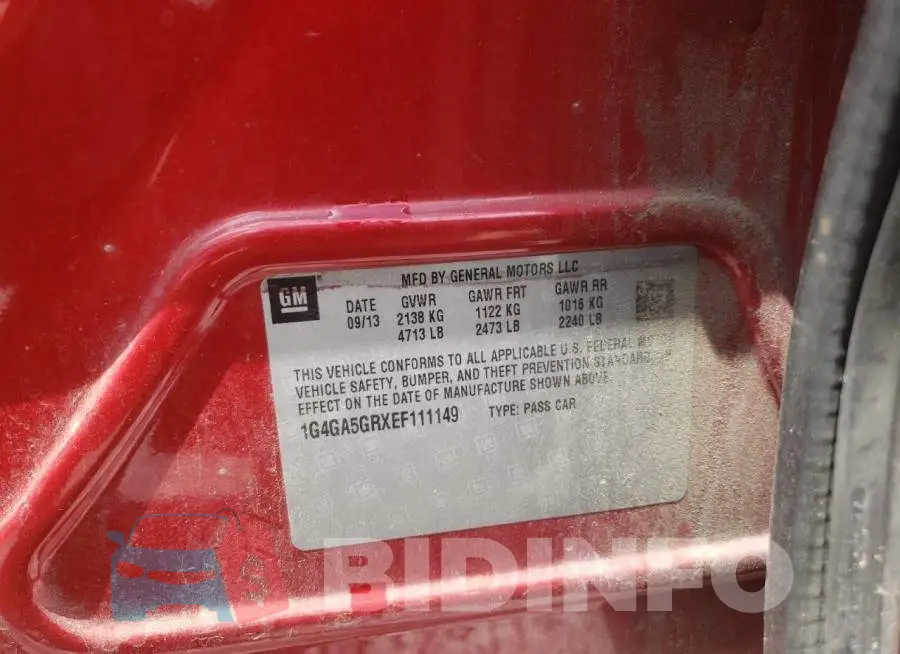 1G4GA5GRXEF111149 Photo# 12