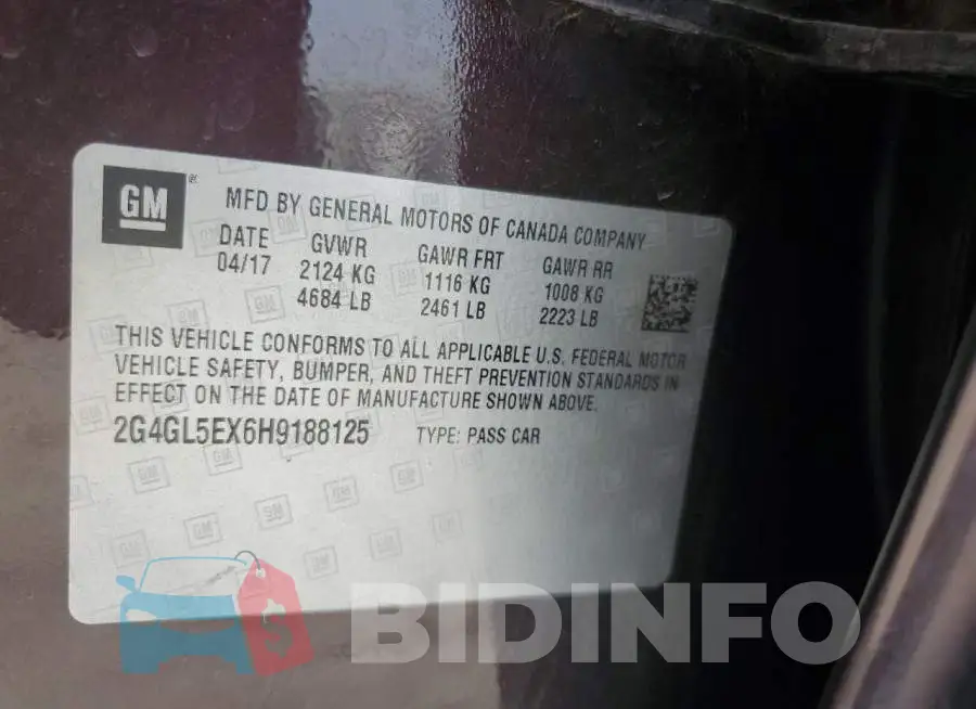 2G4GL5EX6H9188125 Photo# 12