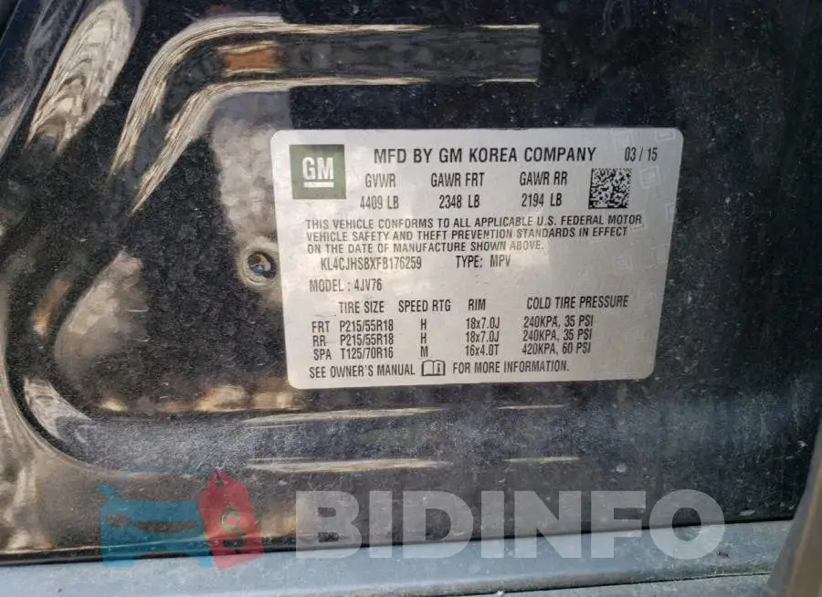 KL4CJHSBXFB176259 Photo# 13