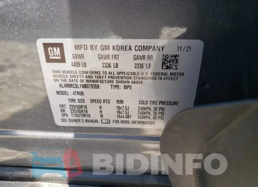 KL4MMCSL1NB079358 Photo# 12