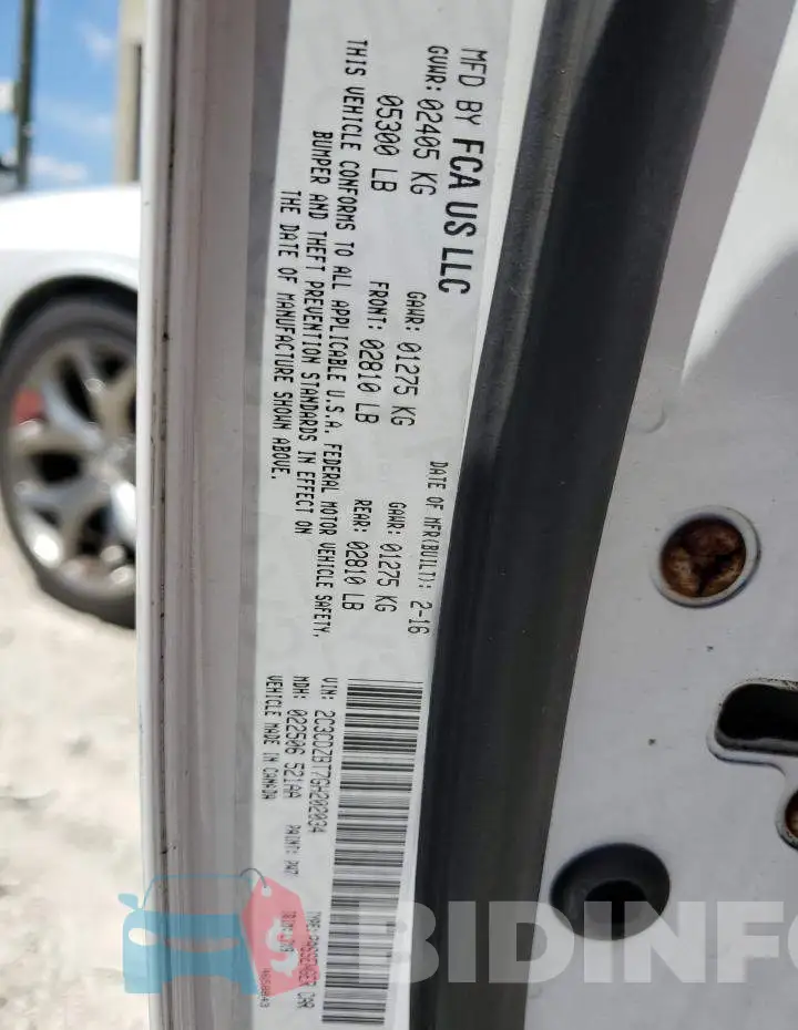2C3CDZBT7GH202034 Photo# 12