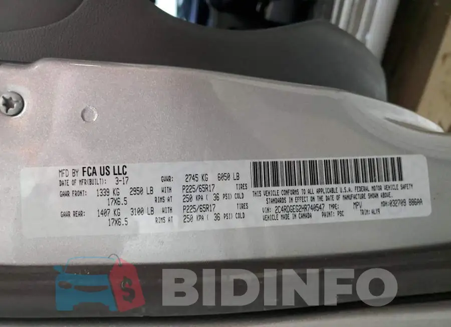 2C4RDGEG2HR740547 Photo# 14