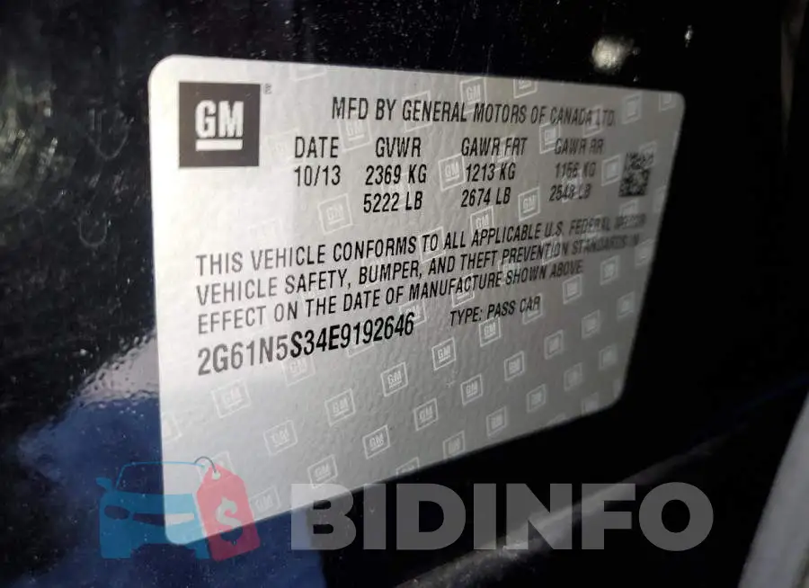2G61N5S34E9192646 Photo# 12