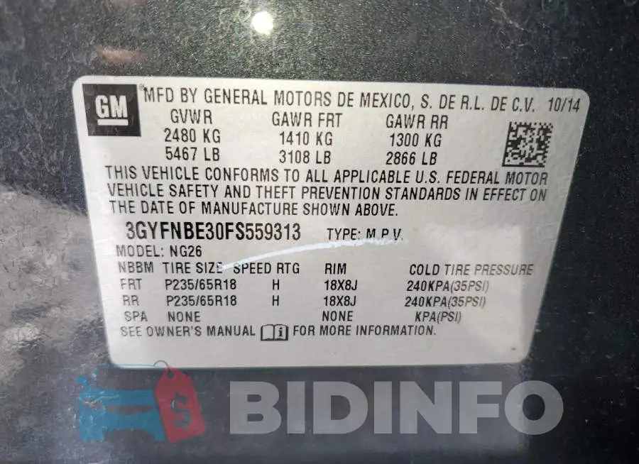 3GYFNBE30FS559313 Photo# 14