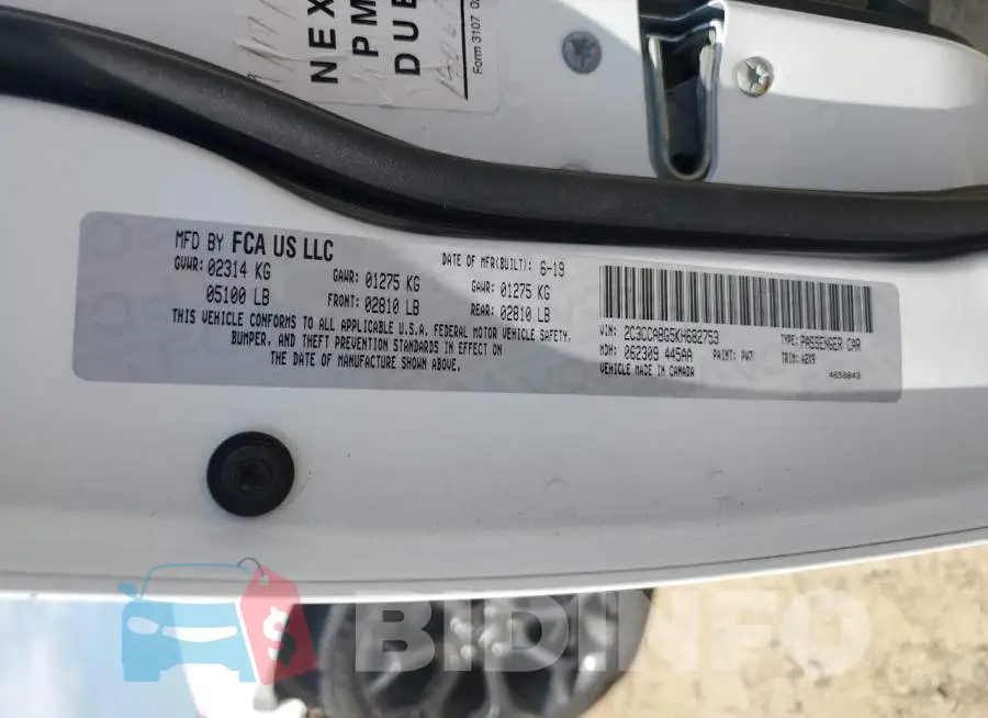 2C3CCABG5KH682753 Photo# 12