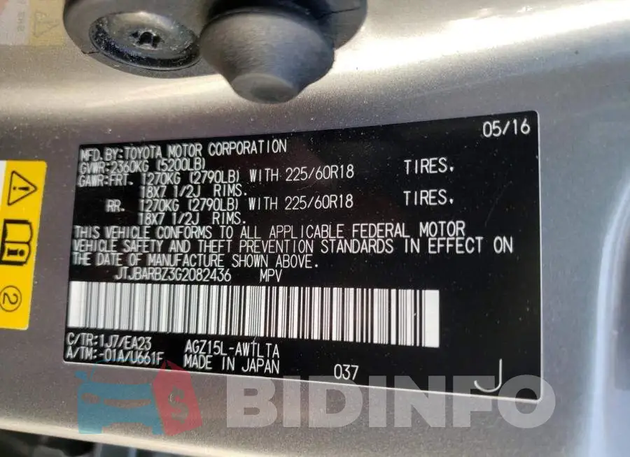 JTJBARBZ3G2082436 Photo# 12