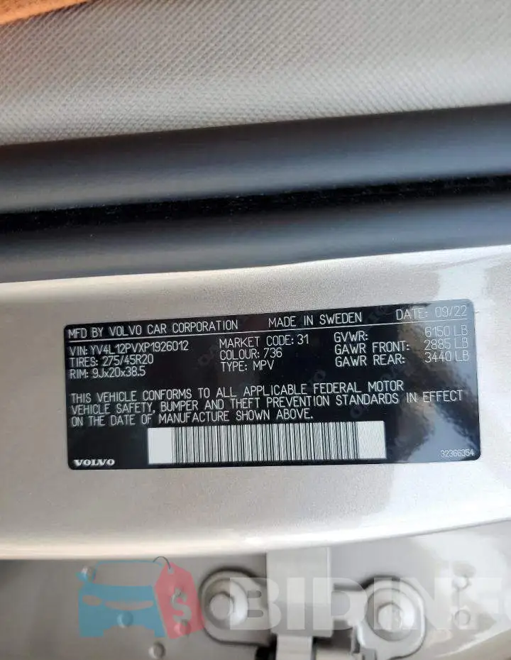YV4L12PVXP1926012 Photo# 14