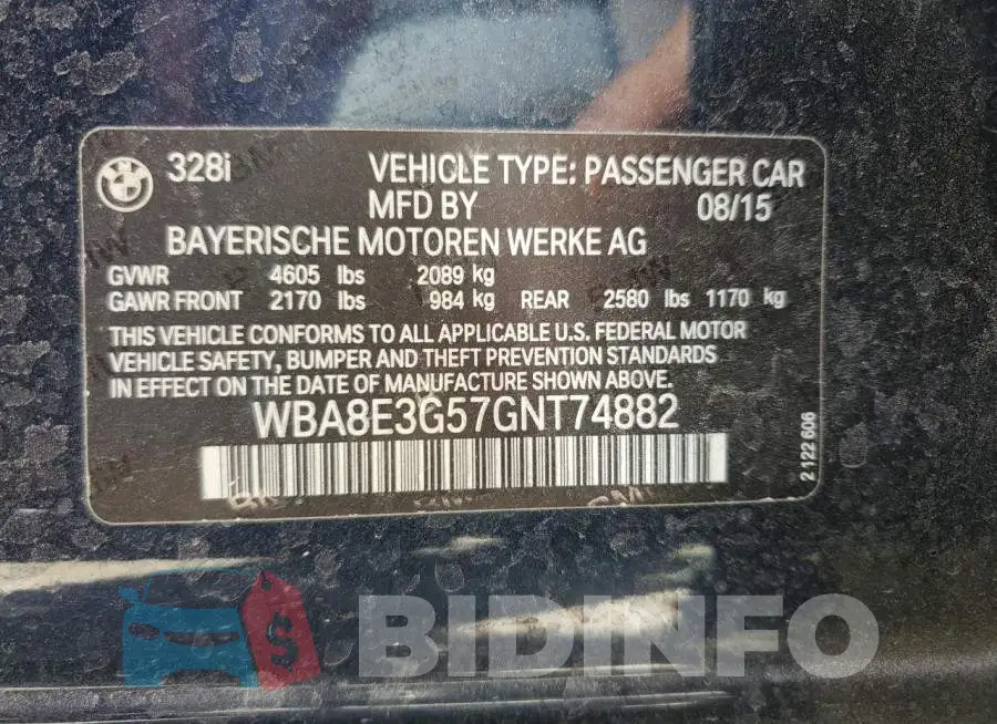 WBA8E3G57GNT74882 Photo# 12