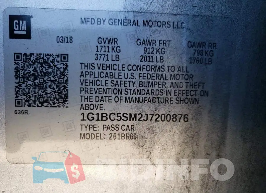 1G1BC5SM2J7200876 Photo# 13