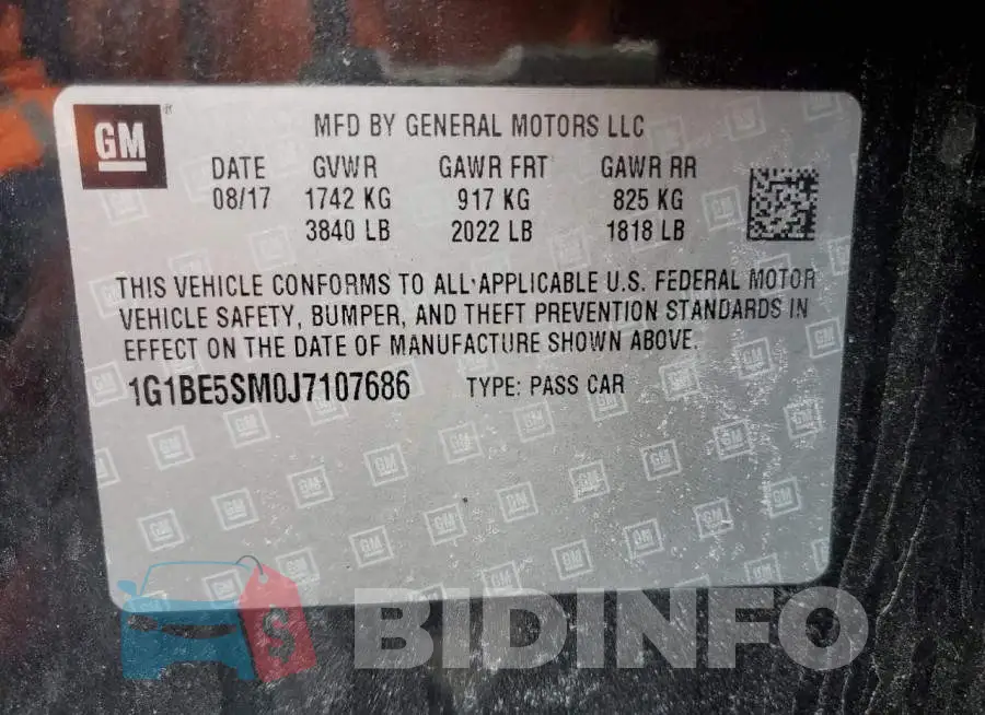 1G1BE5SM0J7107686 Photo# 13