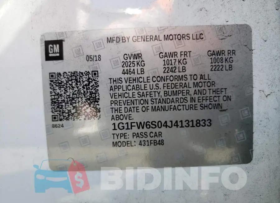 1G1FW6S04J4131833 Photo# 13