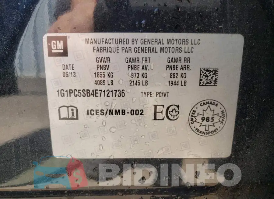 1G1PC5SB4E7121736 Photo# 13