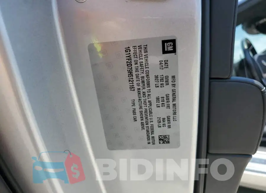 1G1YF2D79H5121167 Photo# 12
