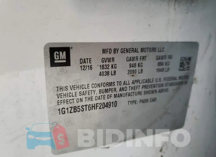 1G1ZB5ST6HF204910 Photo# 12