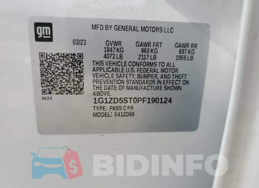 1G1ZD5ST0PF190124 Photo# 12