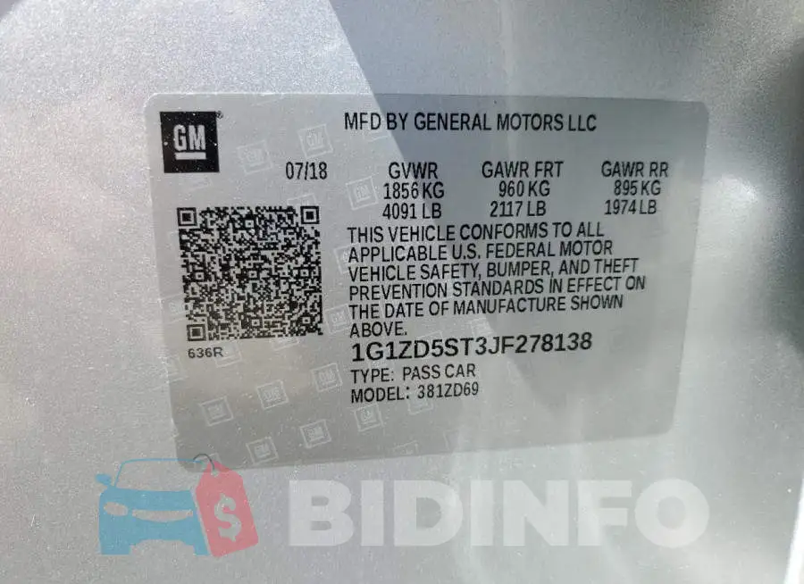 1G1ZD5ST3JF278138 Photo# 12