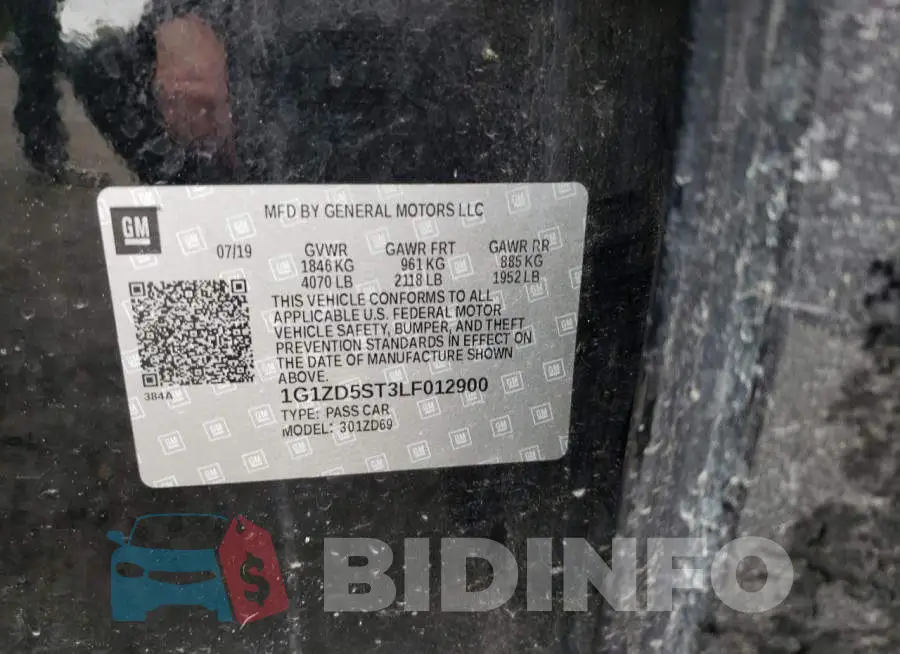 1G1ZD5ST3LF012900 Photo# 12