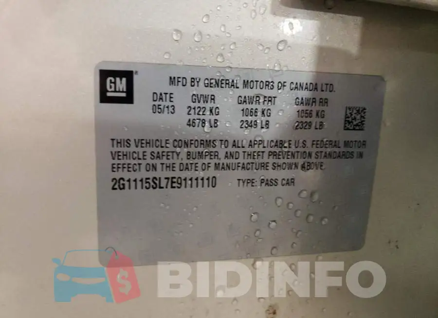 2G1115SL7E9111110 Photo# 12