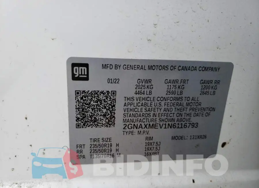 2GNAXMEV1N6116793 Photo# 13