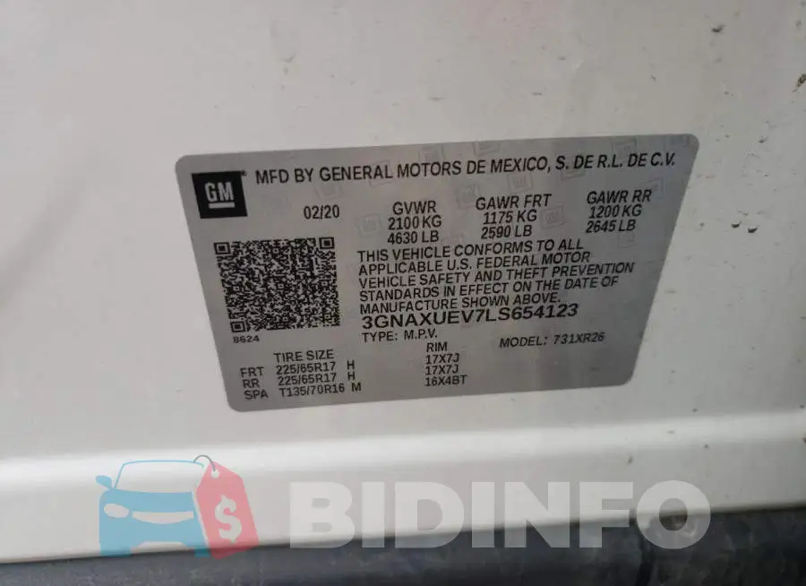 3GNAXUEV7LS654123 Photo# 13