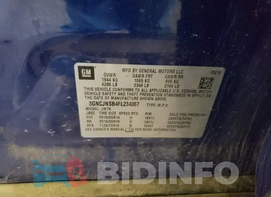 3GNCJNSB4FL234067 Photo# 12