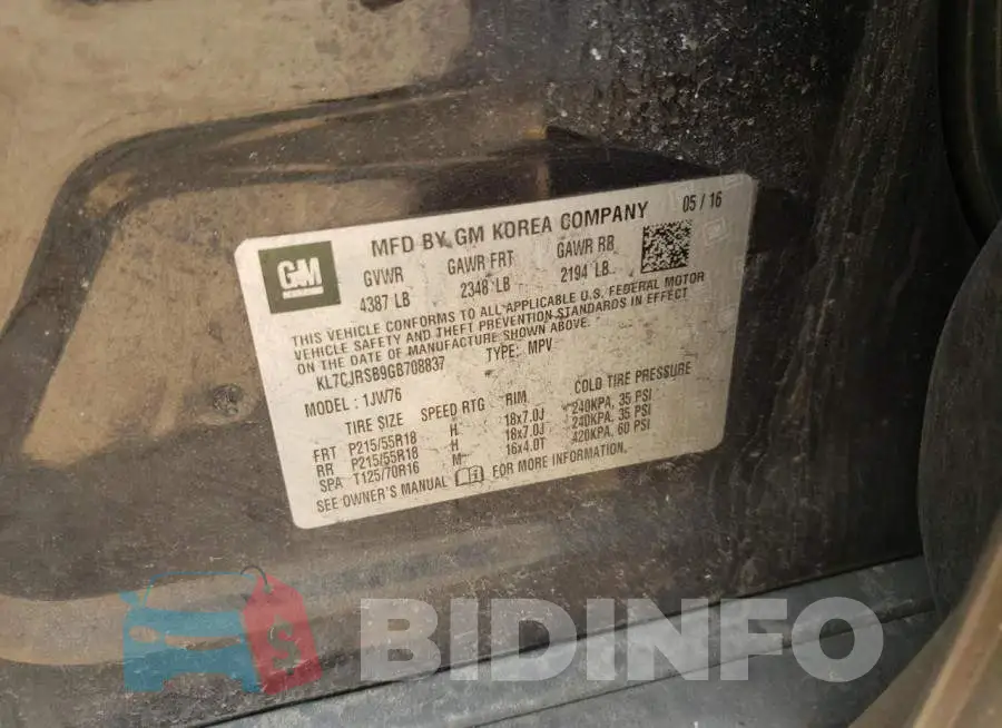 KL7CJRSB9GB708837 Photo# 13