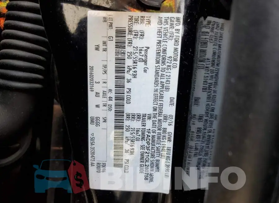 1FADP3F21GL280758 Photo# 12
