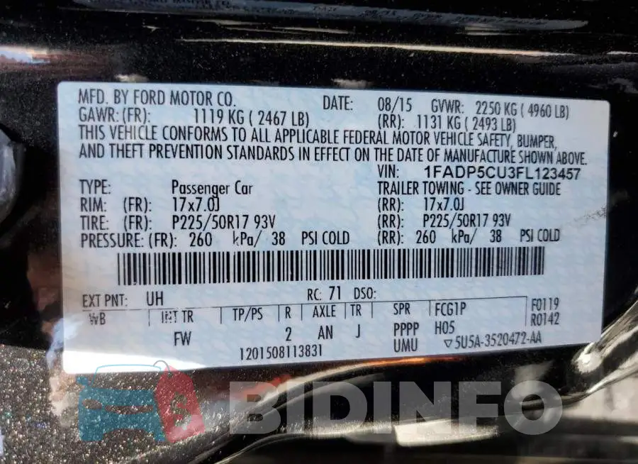 1FADP5CU3FL123457 Photo# 12
