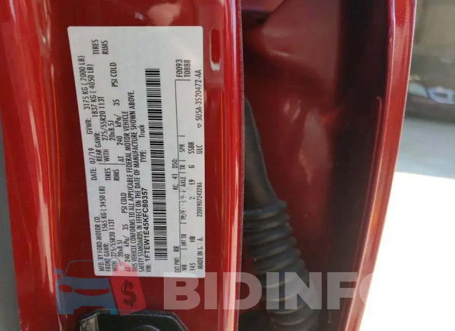 1FTEW1E45KFC80357 Photo# 12