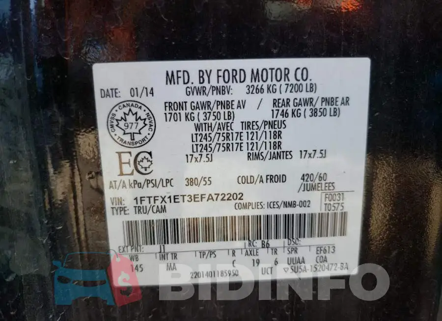 1FTFX1ET3EFA72202 Photo# 12