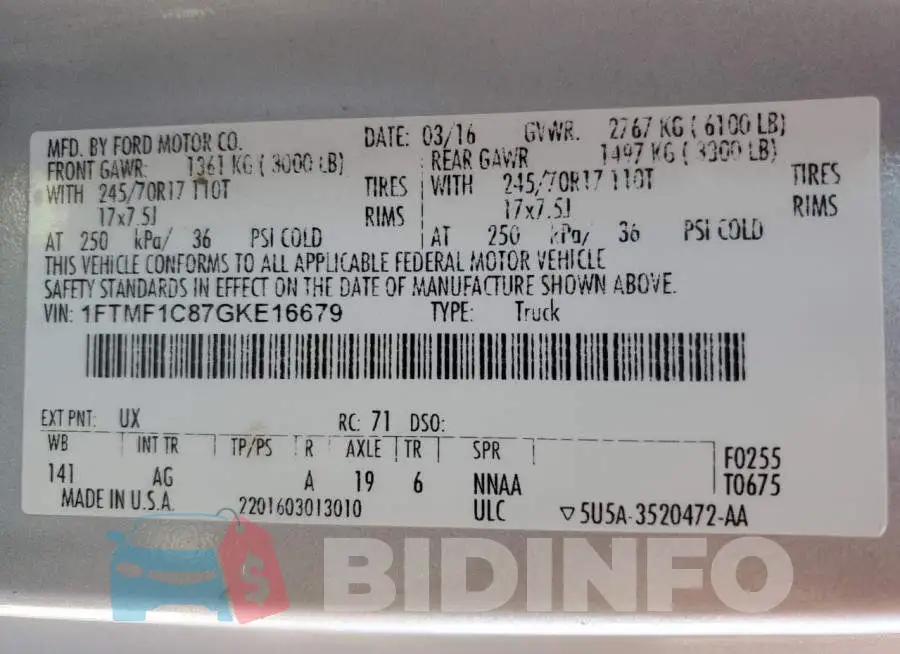 1FTMF1C87GKE16679 Photo# 12