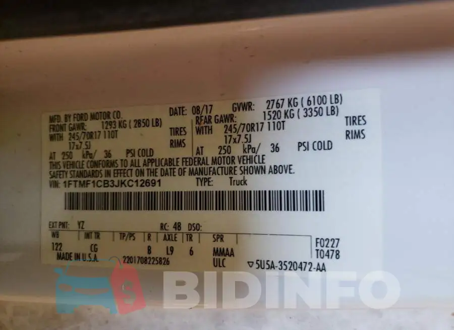 1FTMF1CB3JKC12691 Photo# 12