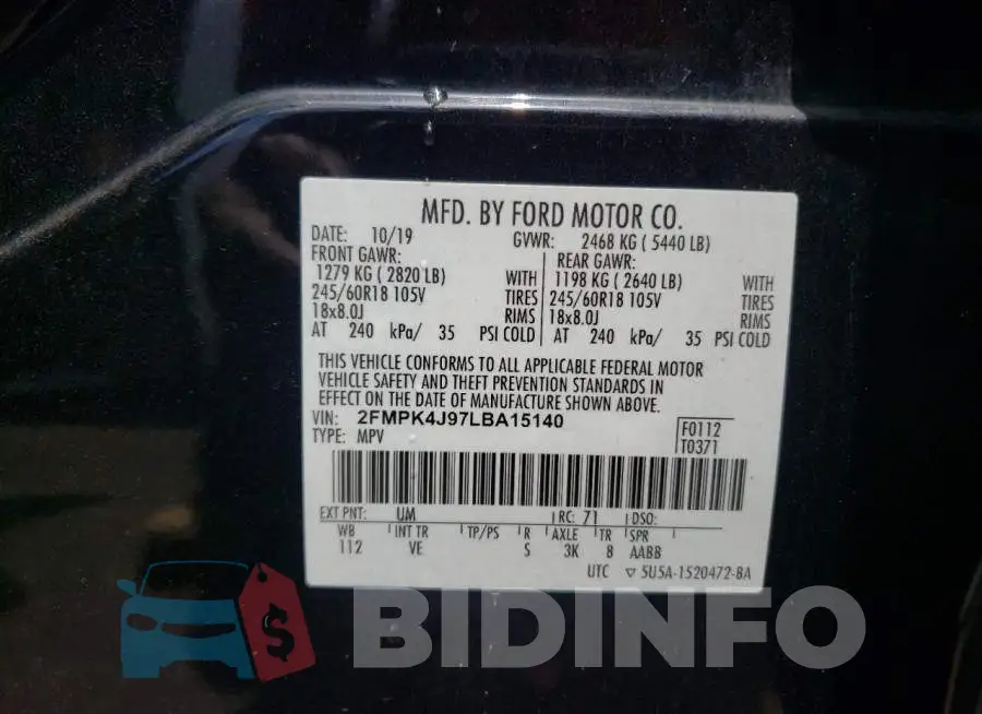 2FMPK4J97LBA15140 Photo# 14