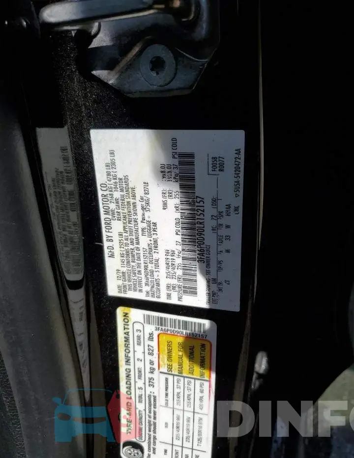 3FA6P0D90LR152157 Photo# 12