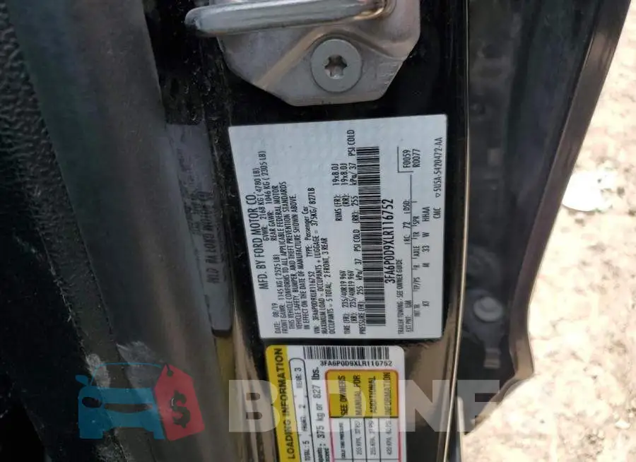 3FA6P0D9XLR116752 Photo# 12