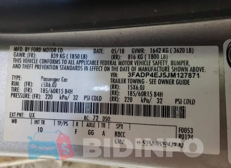 3FADP4EJ5JM127871 Photo# 12