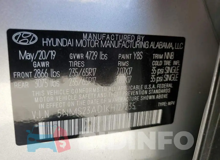 5NMS23AD1KH127235 Photo# 13