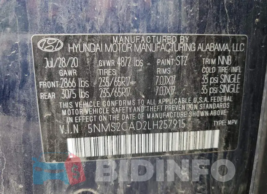 5NMS2CAD2LH257915 Photo# 12